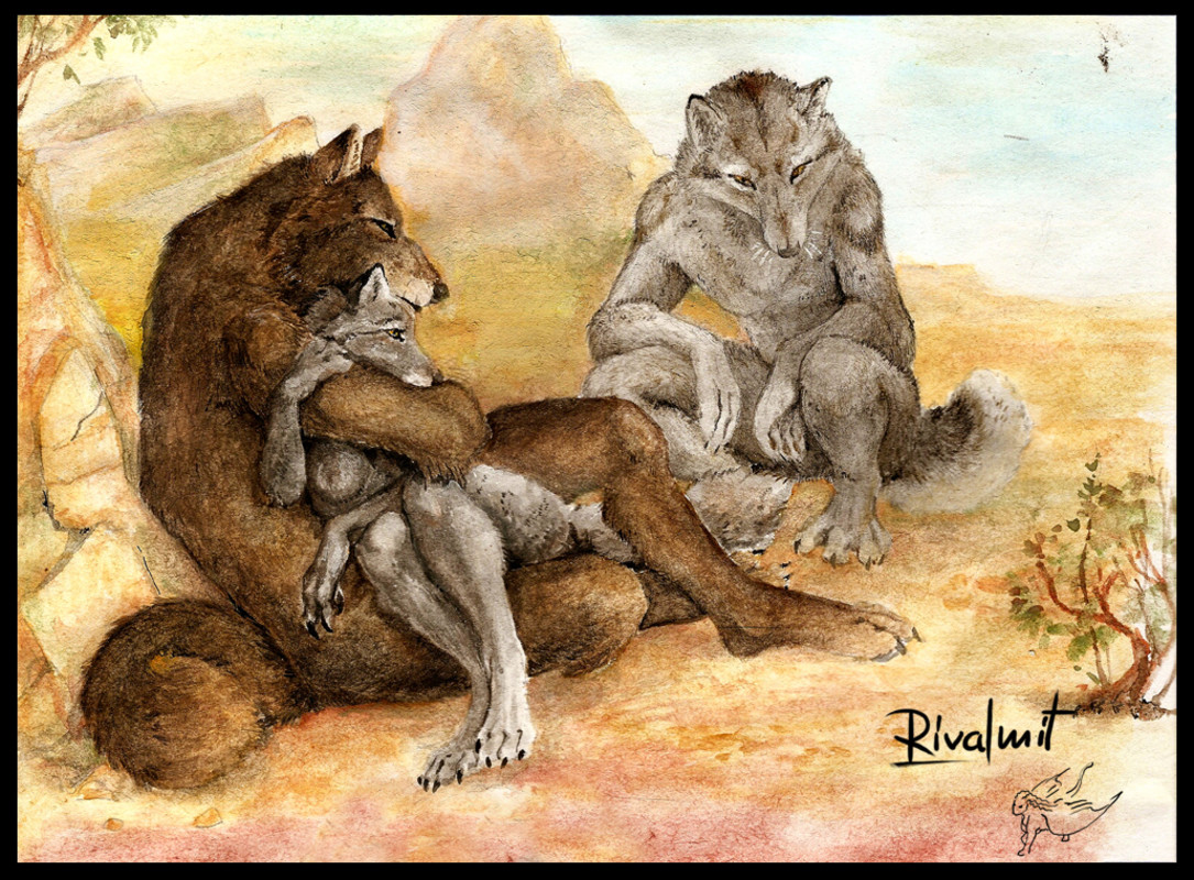 drawing watercolour werewolf anthropomorphic Report to Alpha