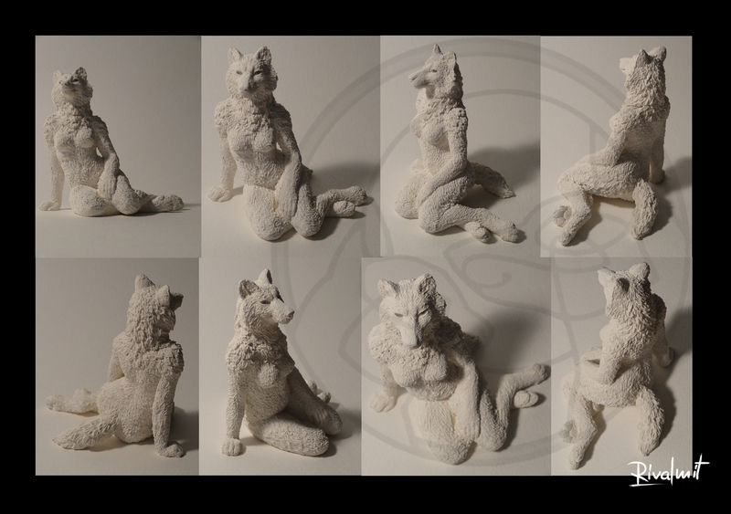 sculpture werewolf wolf female Sculptures Lady wolfs Sculptures