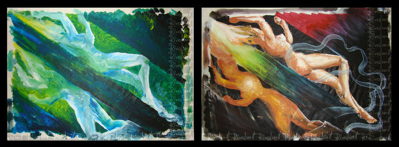 painting woman acrylic Paintings Contrast Paintings