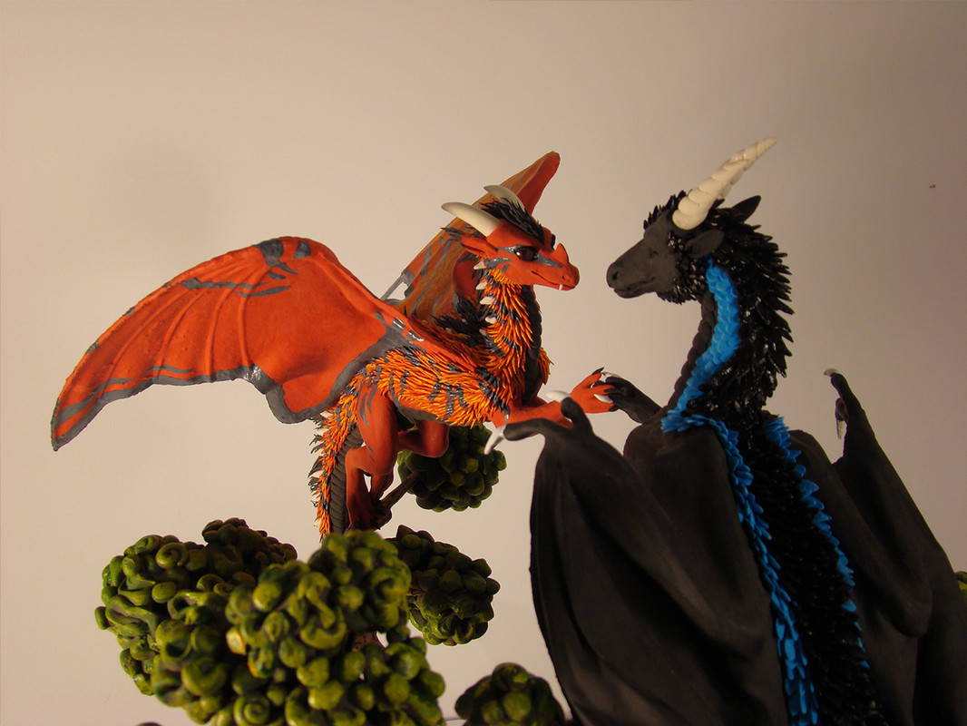 sculpture companion dragon twin sculpture Dragon pair