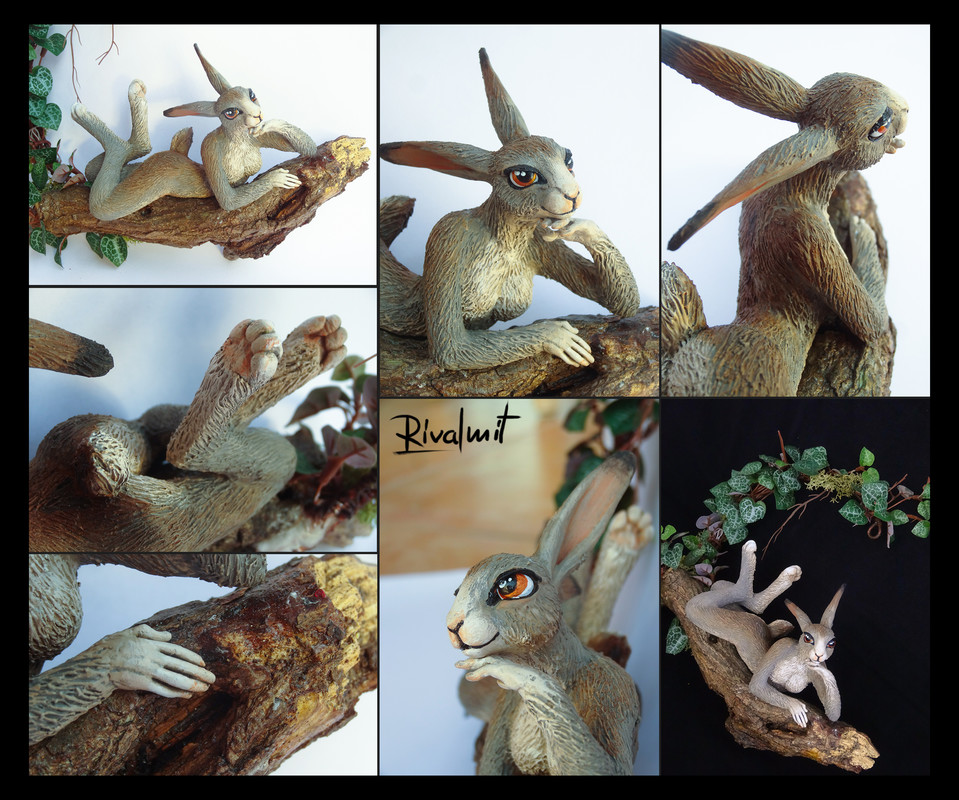 sculpture rabbit bunny Bunny lady 