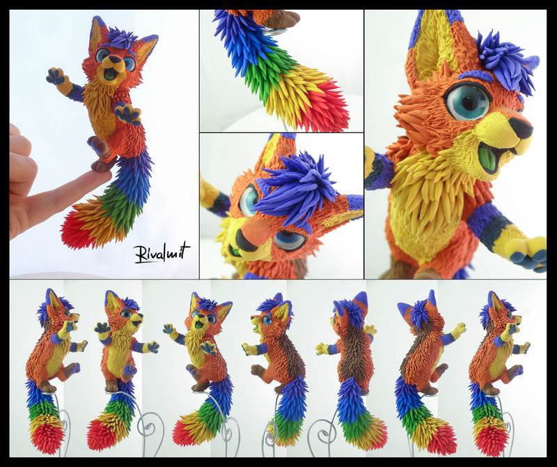 Edgar Companion fox rainbow sculpture companion