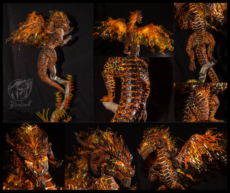 dragon companion fire sculpture ef24 eurofurence Sculptures Ka Pelemaka - A song of fire Sculptures