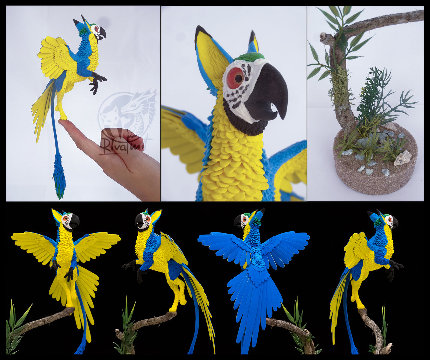 sculpture companion bird parrot balance ef24 eurofurence gryphon mythology Qhusi Wakamyu