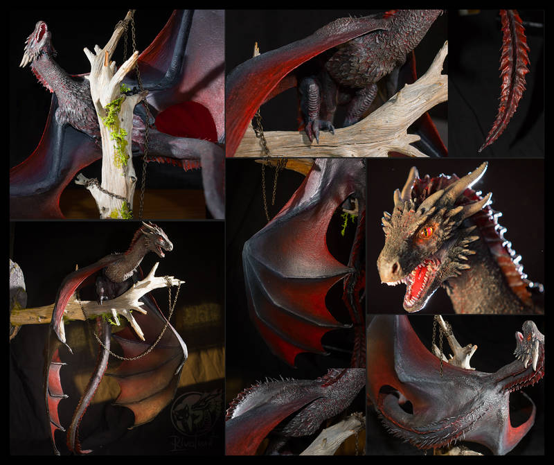 sculpture art drogon dragon wyvern got gameofthrones realistic wall sculpture Sculptures Game of Thrones  Drogon  Sculptures
