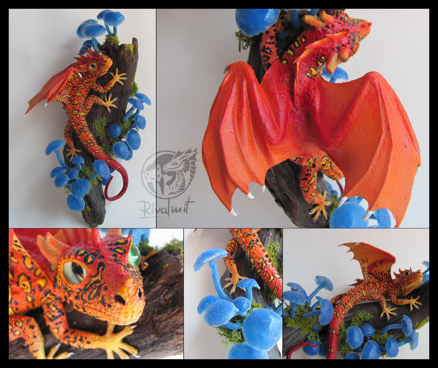sculpture dragon geco mythology Secret from the depths of the bioluminescent Forest