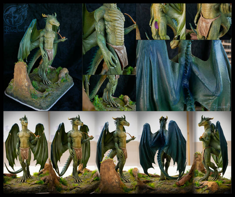 Naut sculpture dragon furry anthropomorphic mythology art traditional