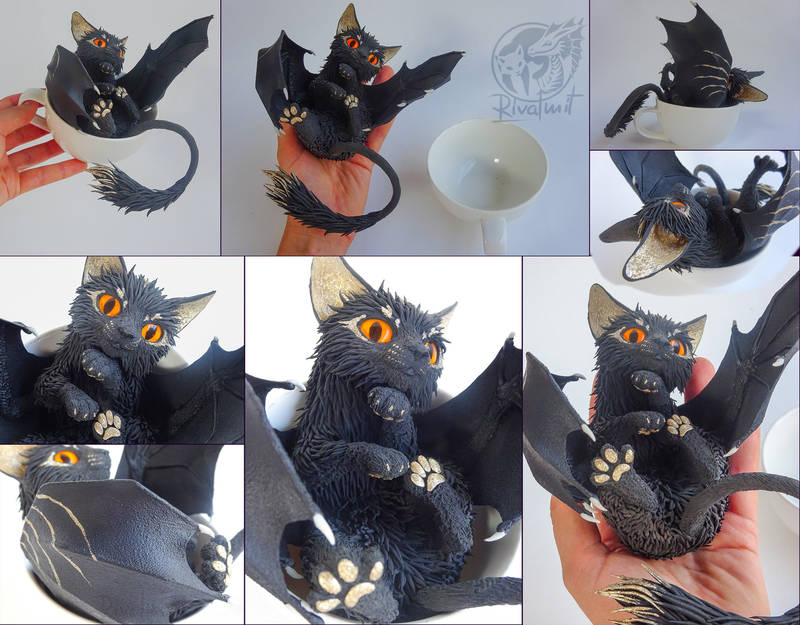 Batkitty #10 - Have a cup of kitty kitty furry eurofurence art sculpture batkitty