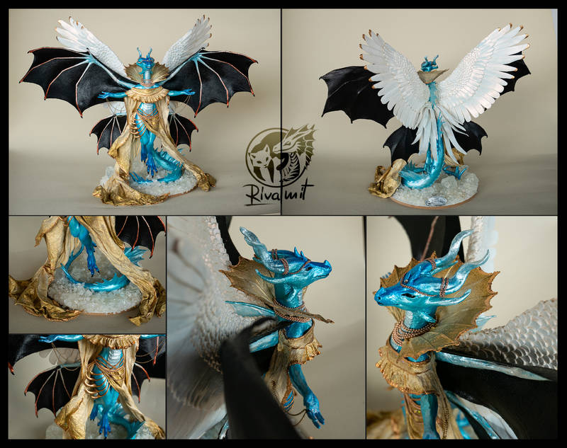 ascent to divinity sculpture dragon god dragoness art traditional