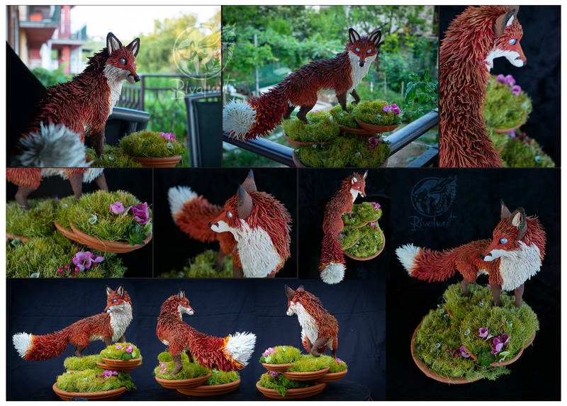 sculpture fox garden nature Sculptures Fox of Nihon Teien Sculptures