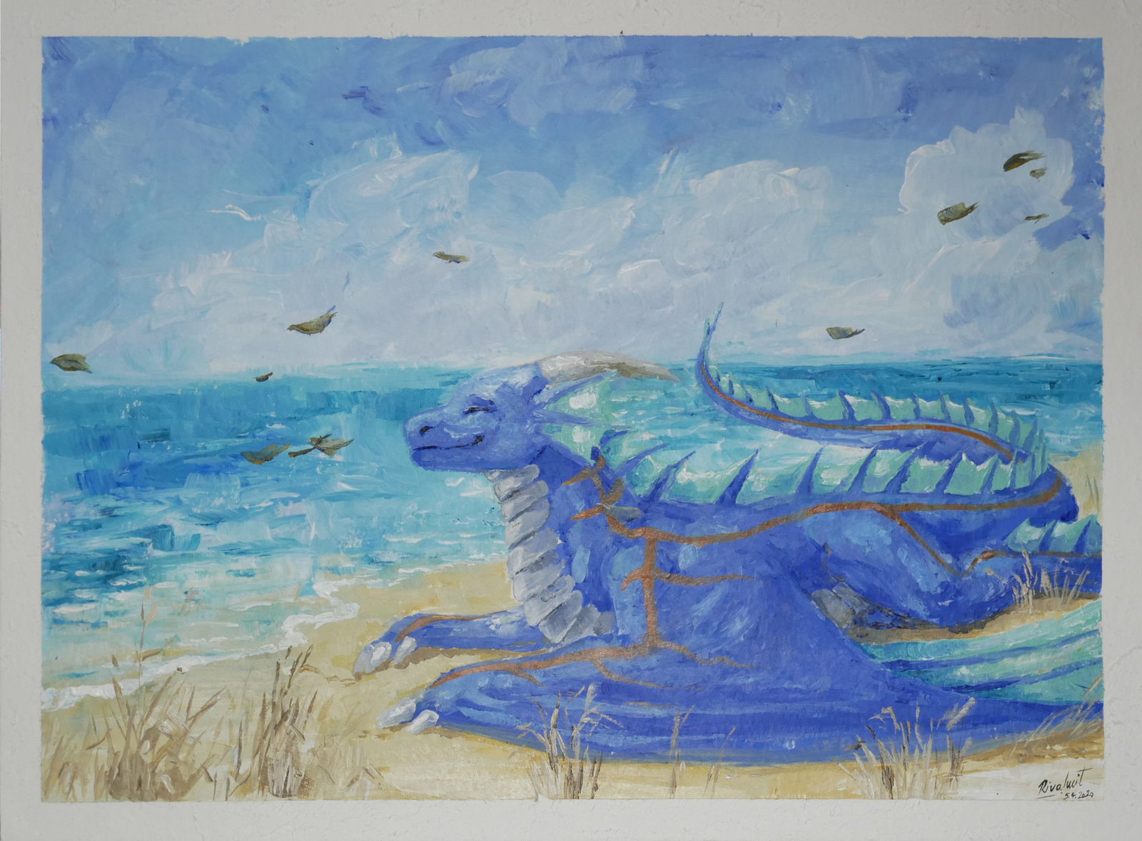 dragon speedpaint painting wyvern Speed paint commission