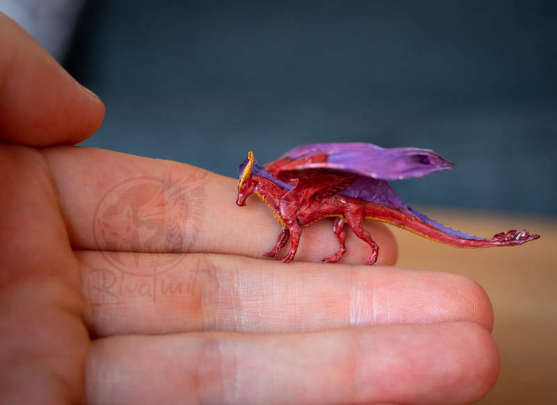 sculpture dragon miniature Sculptures Tiny Akulatraxas dragon Sculptures