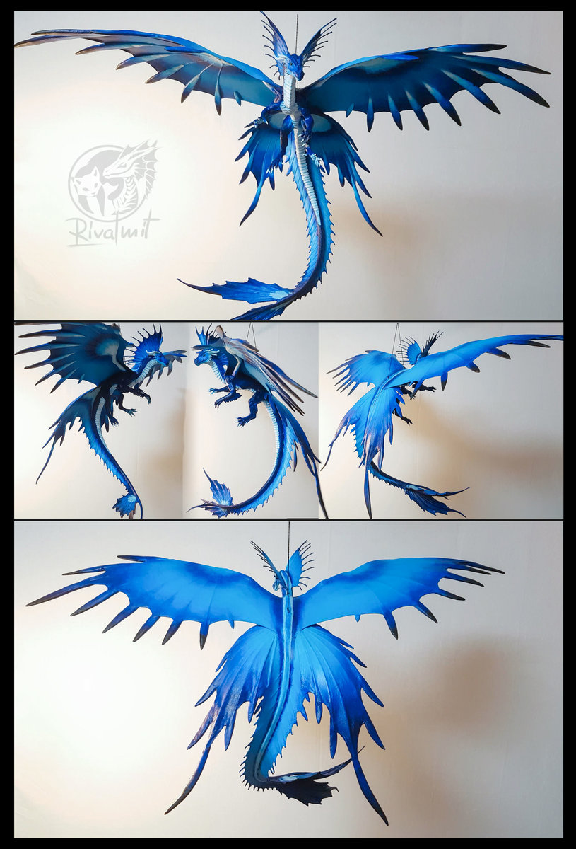 sculpture dragon Blue Drgon