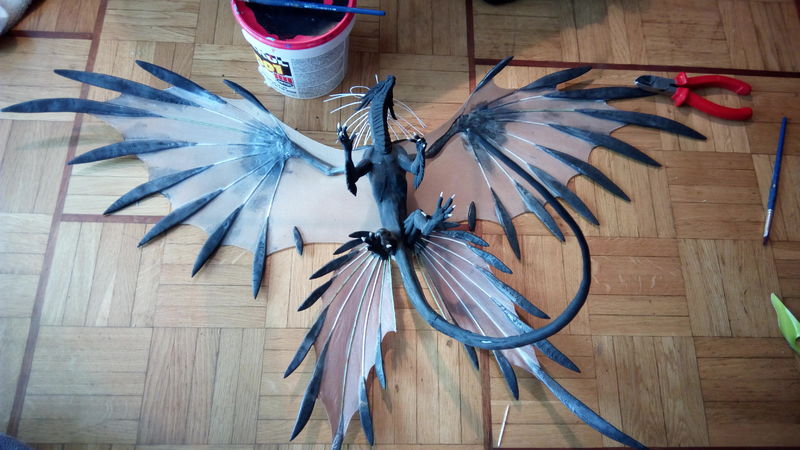  art sculpture dragon clay process mythology ef24 eurofurence blue There be pins in his head XD