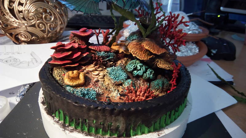  dome art sculpture traditional rainbow sea floor. corals have to be colorful :D