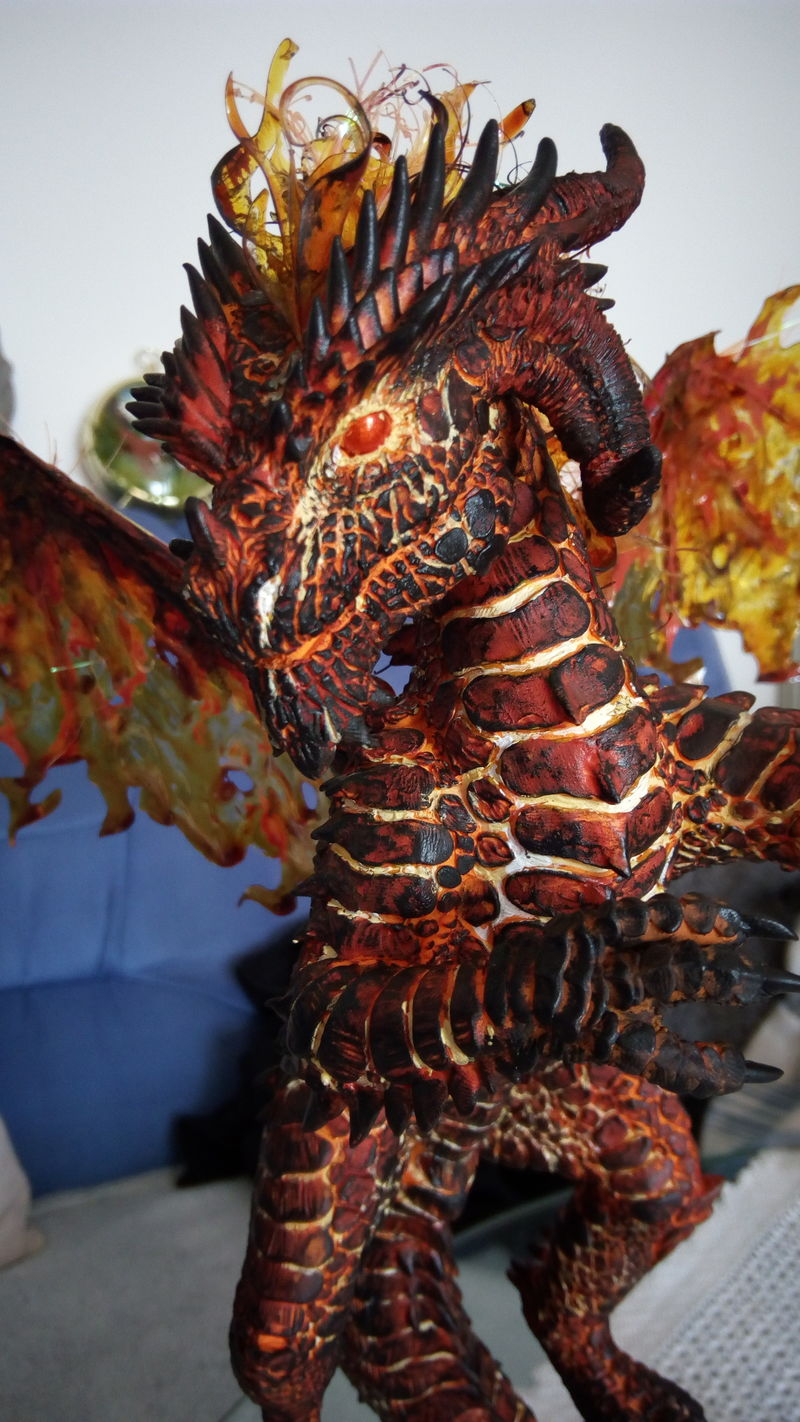  fire dragon art sculpture companion balance ef24 eurofurence western  Smoldering death the dragon