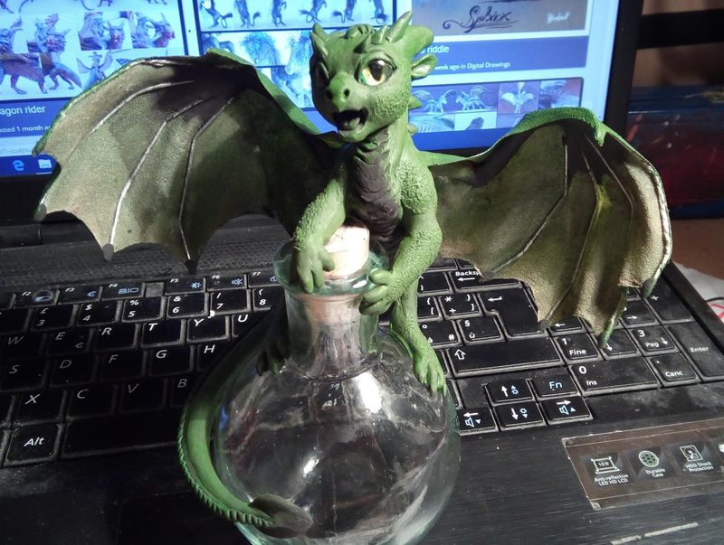  sculpture artwork dragon baby elixir bottle eurofurence 23 tinydragons Now time for the colors