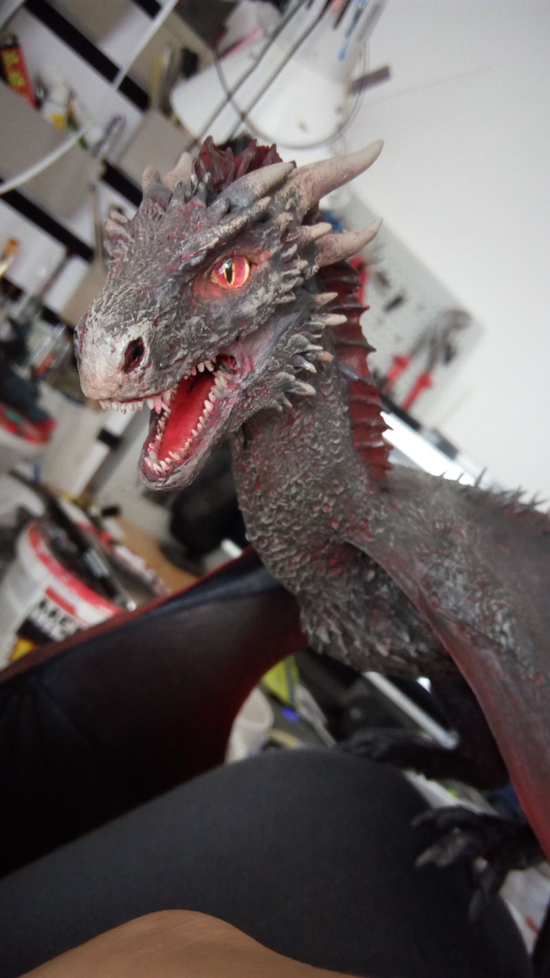  wyvern dragon art sculpture ef24 drogon gameofthrones Nearly Done! He is such a pretty baby sitting on my hand ^^