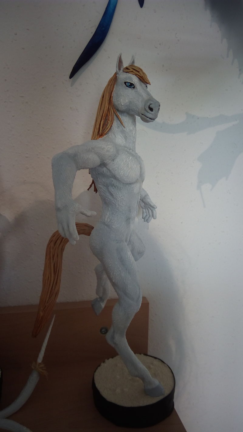 horse erotic sculpture art clay unicorn EF24 eurofurence Painted piece :D