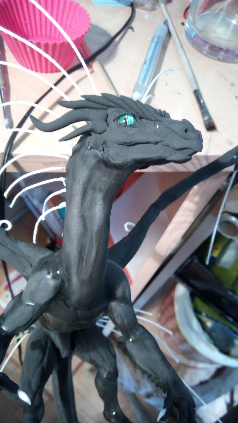  art sculpture dragon clay process mythology ef24 eurofurence blue he got one mean eye there. He hungry!