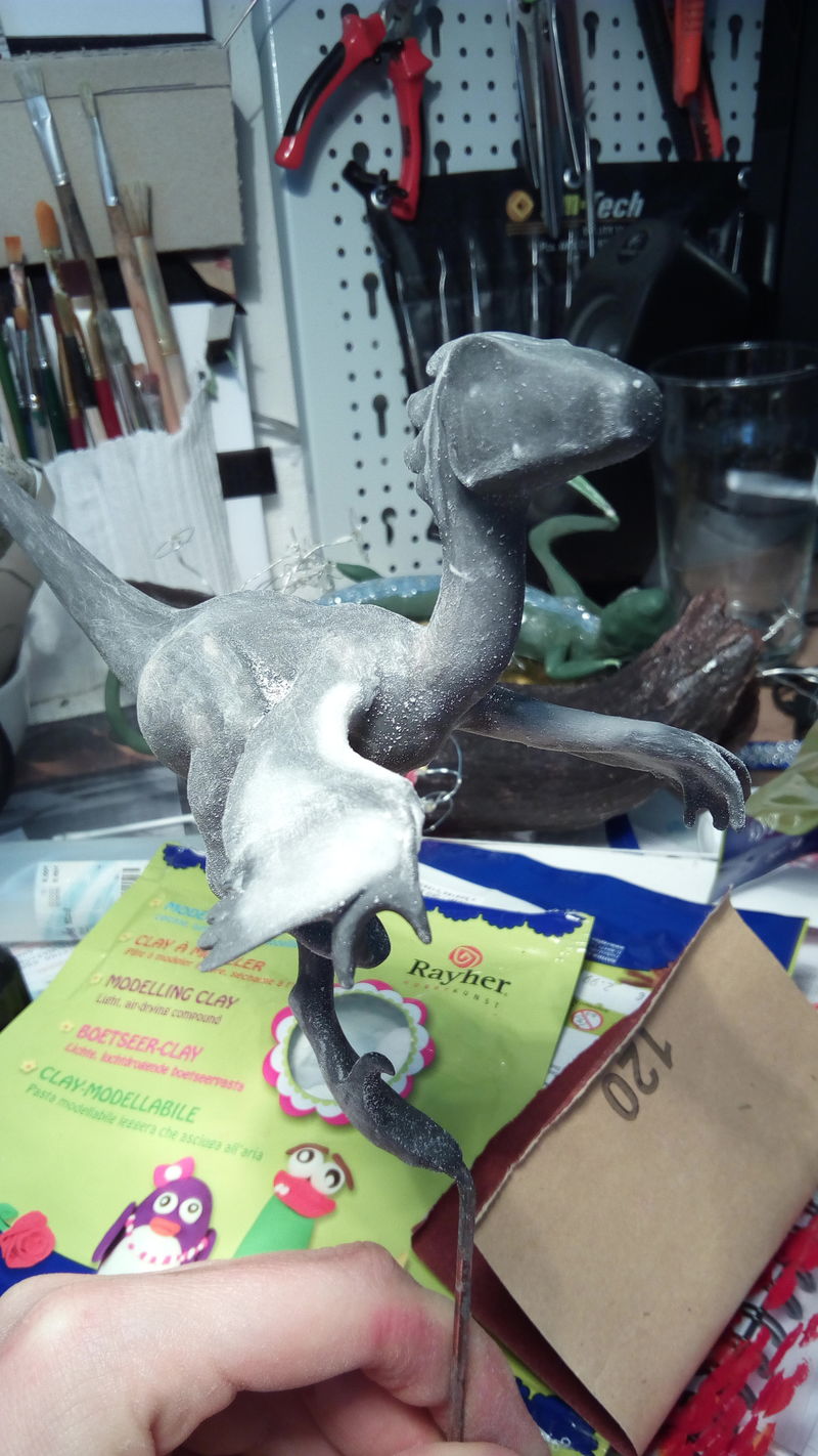  raptor dinosaur sculpture silver ef24 eurofurence the ugly wire fingers become somewhat like proper talons