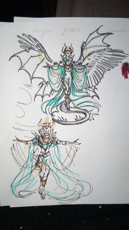  dragon female magical mythical ef25 eurofurence Idea concept for the queen