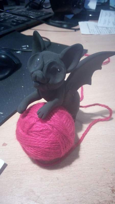 batkitty cat bat sculpture art ef26 Of course I forgot to take just about all progress shots...it's fine... this is fine TuT