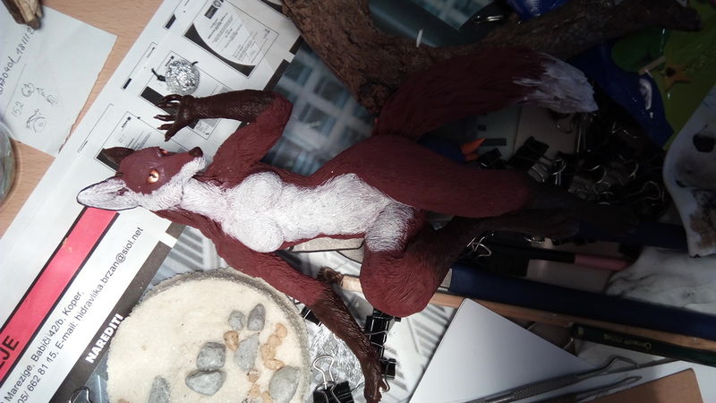  sculpture commission artwork wall fox furry female  anthropomorphic branch eurofurence 23 Back in to her chair she goes