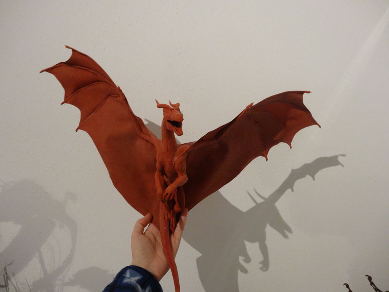  sculpture commission artwork dragon furry companion balanced  He just grown a lot bigger