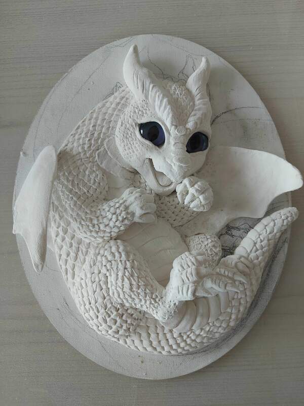  dragon paintings baby art sculpture Detailing done :)