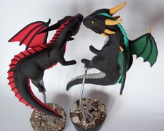 2 dragons dragon  commission couple gift