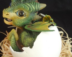 Break the Shell sculpture artwork baby hatched egg dragon newborn eurofurence 23 tinydragons
