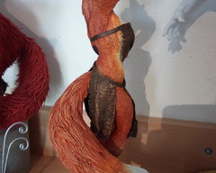 My eyes are up here  ;) sculpture erotic fox art clay handmade EF24 Eurofurence