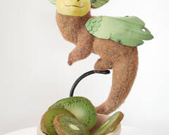 kiwi dragon  dragon companion sculpture balance ef25 eurofurence furry art kiwi plant