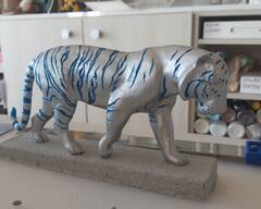 tiger trophy sculpture tiger ef26 silver 