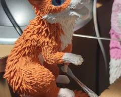 Joy sculpture commission artwork fox Joy the Foxdeer