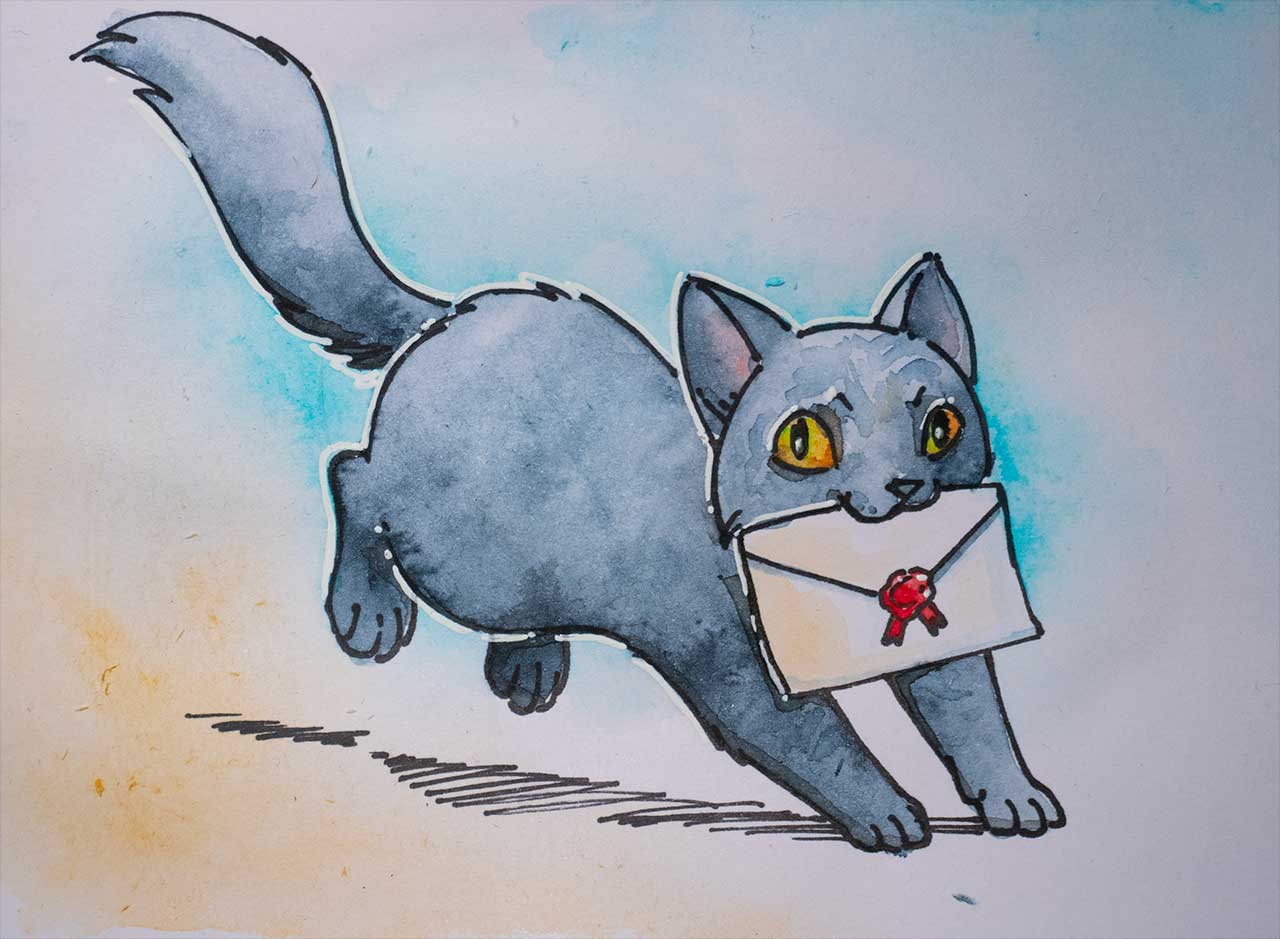 Rivalmit Cat brings a Mail to you