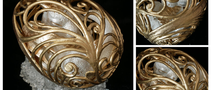 Golden Dragon Egg  dragon egg sculpture
