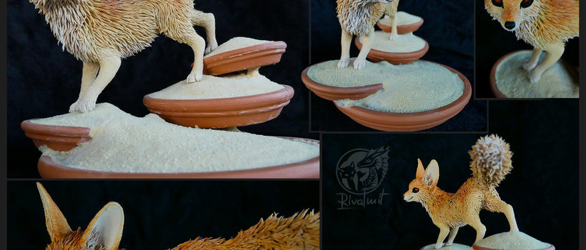 Scorching Sands I call Home sculpture fennec fox desert