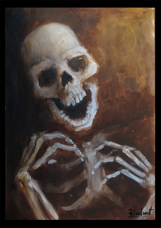 painting death acrylic skull Skeleton