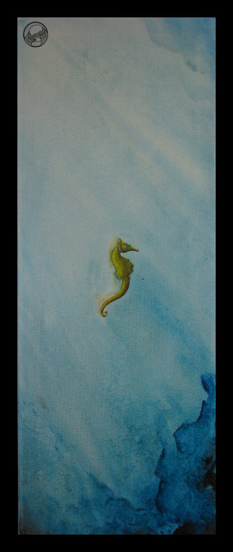 painting acrylic seahorse Seahorse