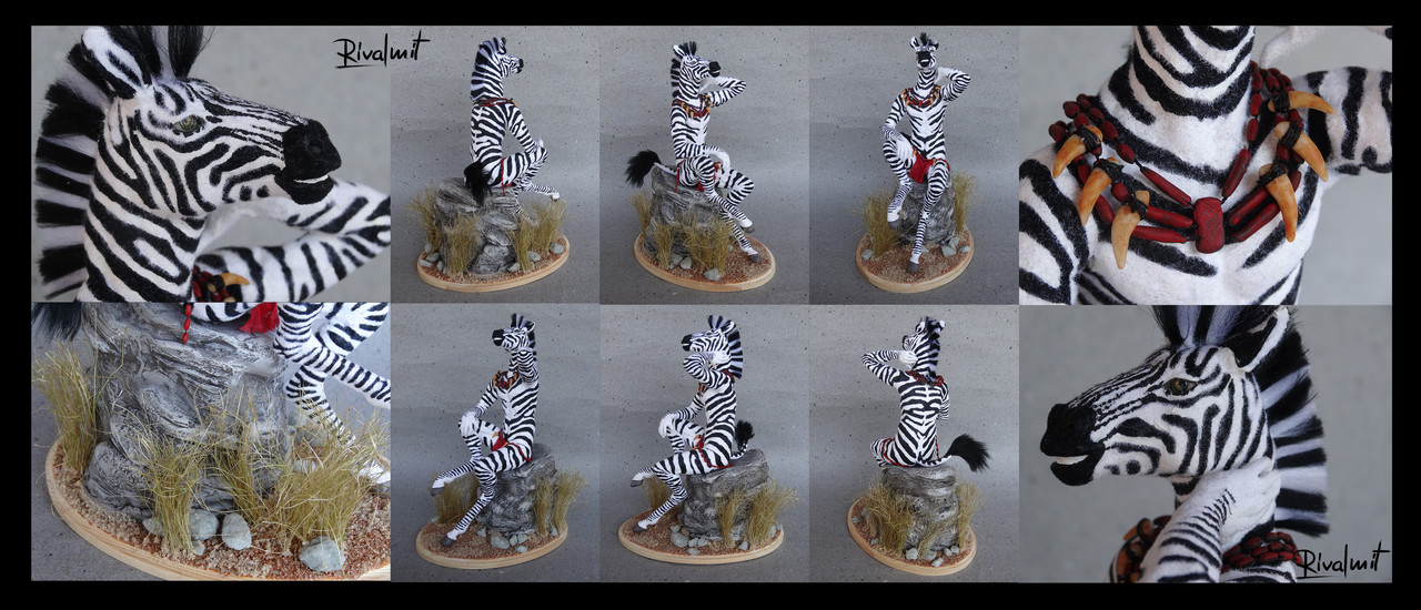 sculpture zebra anthropomorphic Zebra Savannah
