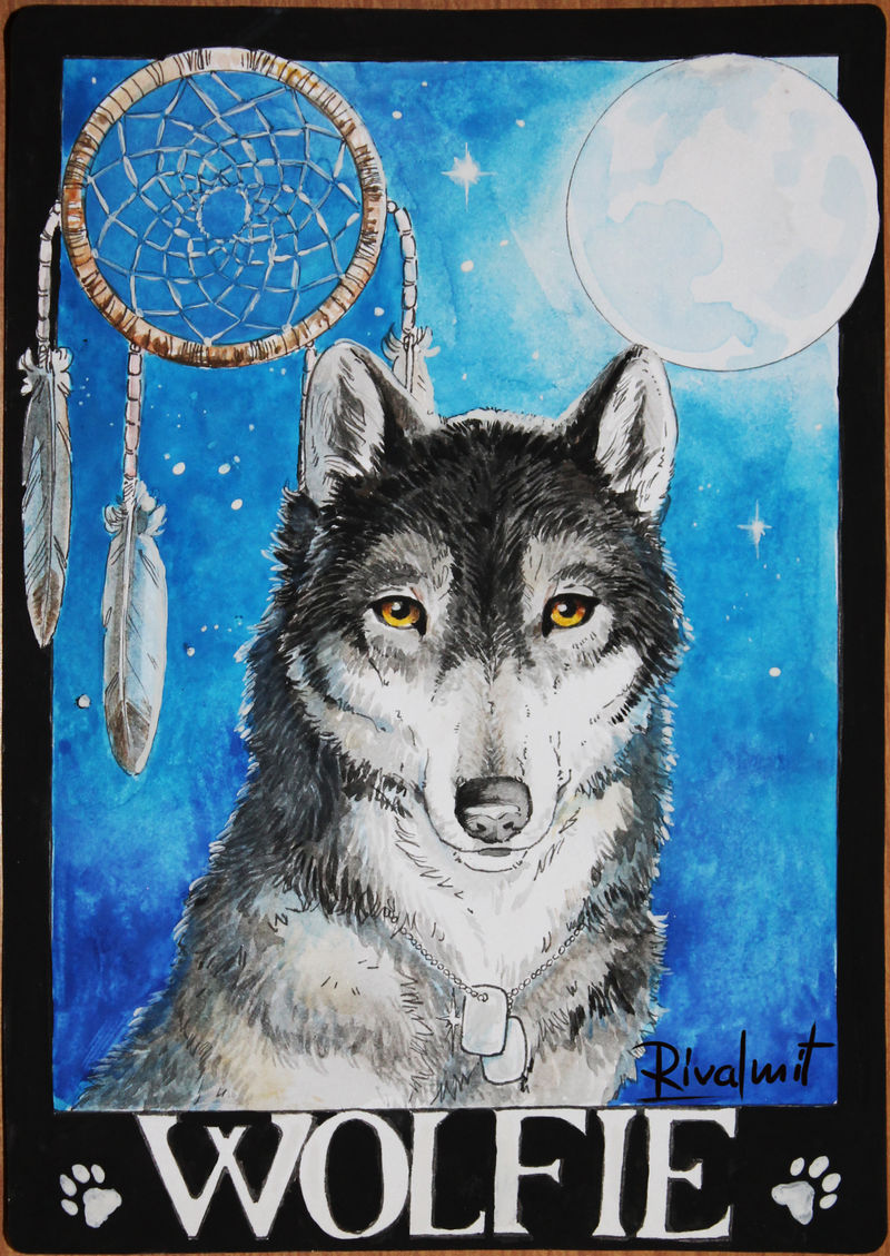 drawing wolf watercolour Drawings Wolfie Badge Drawings