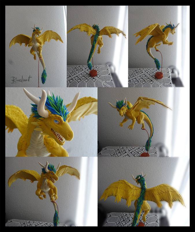 sculpture companion dragon companion commission dragon @Myriaderoc