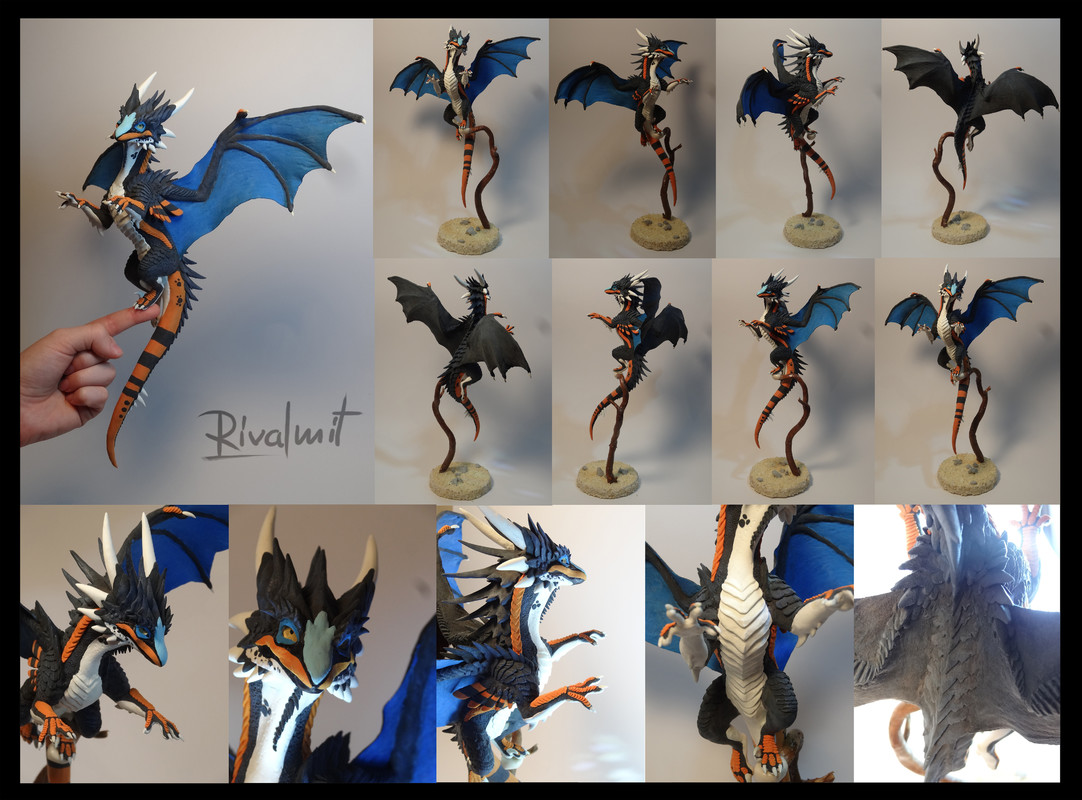 sculpture companion dragon  commission dragon Companion  @Dinkypteryx 