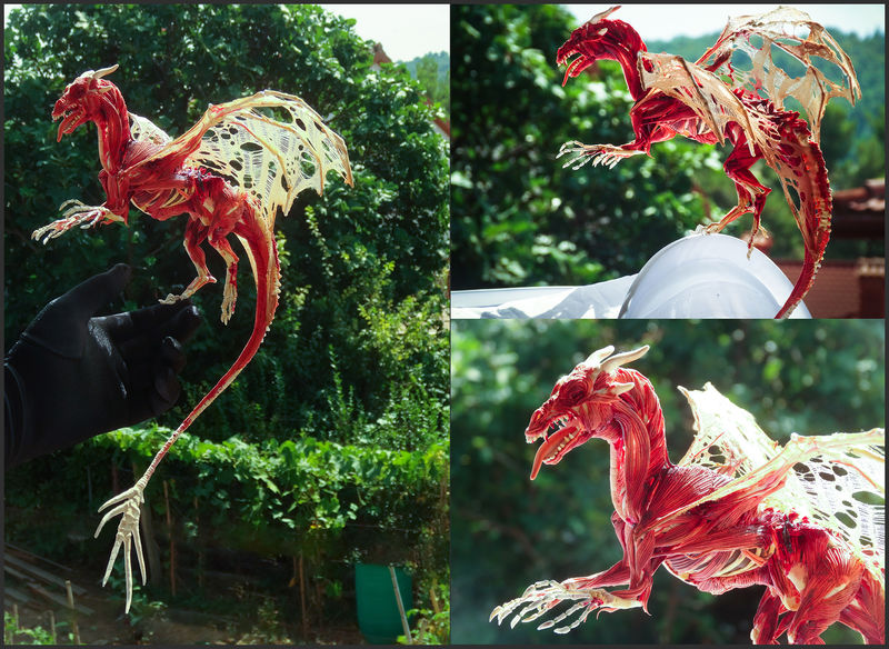 ef22 companion sculpture dragon skeleton Sculptures The Price of Immortality Sculptures