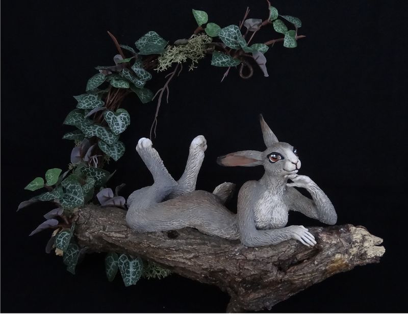 sculpture rabbit bunny Sculptures Bunny lady  Sculptures