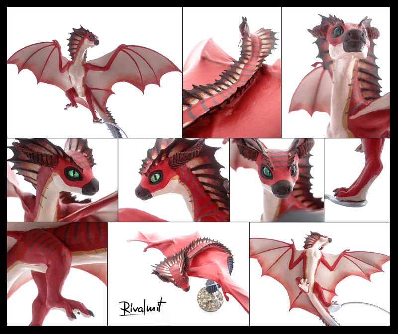 dragon wyvern companion sculpture commission Sculptures Khyaber commission Sculptures