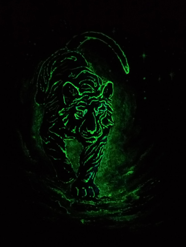 tiger painting 3d painting Glow in the dark tiger