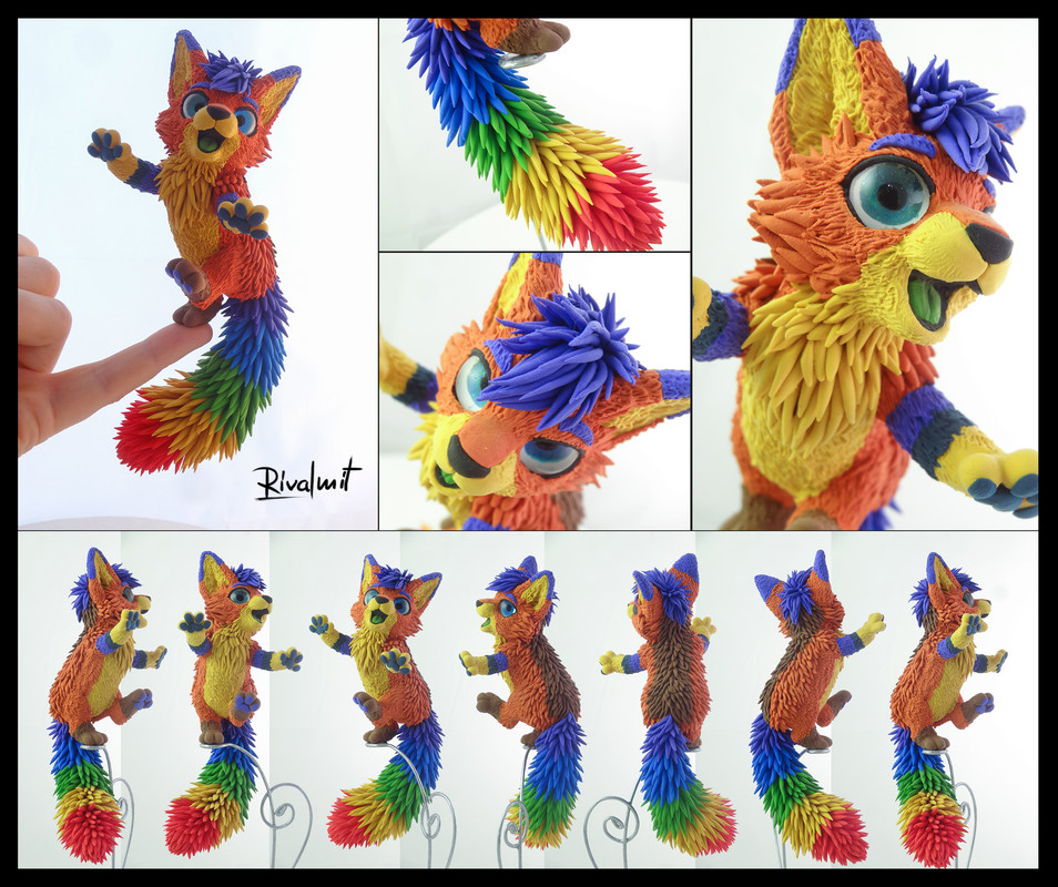 fox rainbow sculpture companion Edgar Companion